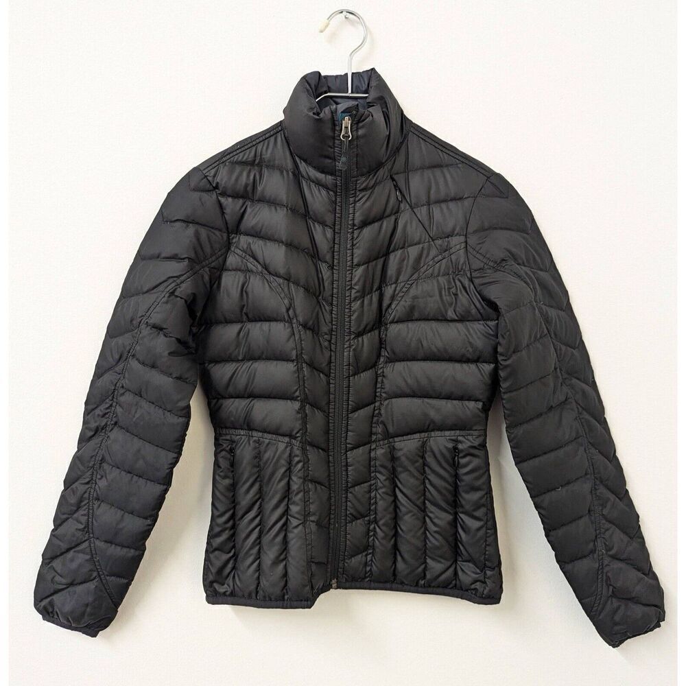 Womens Athleta‎ Black Down Puffer Jacket Coat XXS